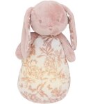 Peluche bruit blanc lapin toile de jouy rose Peluche bruit blanc lapin toile de jouy rose