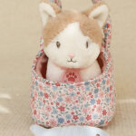 Peluche chat avec sac de transport marley