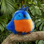 Peluche les cui - cui paradis perroquet bleu royal (15 cm)