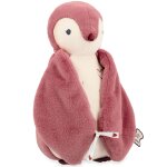 Peluche enregistreuse vocale et bruits blancs manchot rose (25 cm)