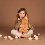 Peluche g�ante madame poule (65 cm)