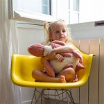 Peluche g�ante les ptipotos sauvenou maman - b�b� tortue rose (49 cm)