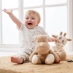 Peluche girafe teddy ecru (30 cm)