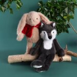 Peluche lapin chaperon rouge (35 cm)