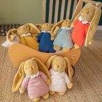 Peluche lapin nid d'ange vert c�ladon (20 cm)