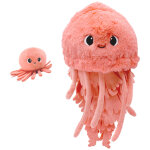 Peluche m�duse les ptipotos maman et b�b� corail (36 cm)