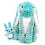 Peluche toudou maman et b�b� les ptipotos aqua (25 cm)