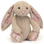 Peluche bashful lapin en fleurs beige (31 cm)
