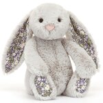 Peluche bashful lapin en fleurs gris (31 cm)