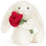 Peluche bashful lapin avec rose (31 cm)