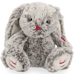 Peluche lapin gris prestige leo (24 cm)