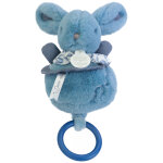 Peluche musicale lapin doudou bleu (20 cm)