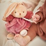 Peluche musicale patapouf lapin bordeaux (17 cm)