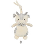 Peluche musicale vache little bloom gris