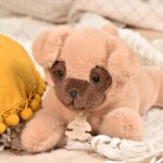 Peluche les p'tits relax chien beige (22 cm)