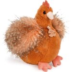 Peluche poule orange les poulettes champtres chics (20 cm)