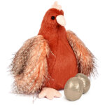 Peluche poulette et ses ?ufs d'or (28 cm)