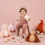 Peluche poulette et ses ?ufs d'or (28 cm)