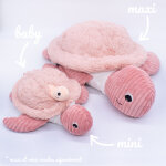 Peluche les ptipotos sauvenou maman et b�b� tortue rose (29 cm)