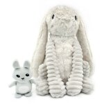 Peluche toudou maman et bb les ptipotos gris clair (25 cm)
