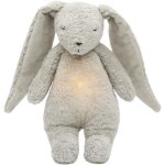 Peluche veilleuse lapin nature bio avec sons & lumires gris