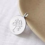 Pendentif arbre de vie personnalisable (argent)