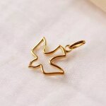 Pendentif colombe (plaqu� or)