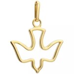Pendentif colombe (plaqu� or)