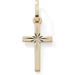 Pendentif croix cisele (or jaune 9 carats)