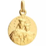 Pendentif m�daille vierge mont carmel personnalisable (plaqu� or)