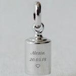Pendentif personnalisable en argent rhodi