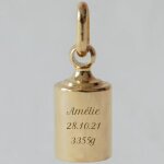 Pendentif personnalisable plaqu or jaune