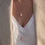 Pendentif personnalisable plaqu� or rose