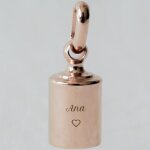 Pendentif personnalisable plaqu or rose