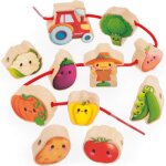 Perles � enfiler en bois ferme potager (11 pi�ces)