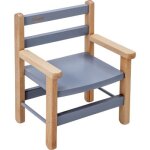 Petit fauteuil avec accoudoirs juliette hybride bleu gris