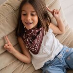 Petit foulard oscar bandana grenat (55 x 55 cm)