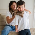 Petit foulard oscar bandana marron (55 x 55 cm)