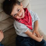 Petit foulard oscar bandana rouge (55 x 55 cm)