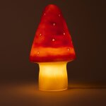 Petite lampe veilleuse champignon brique rouge