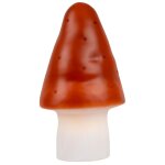 Petite lampe veilleuse champignon brique rouge