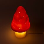 Petite lampe veilleuse champignon rouge