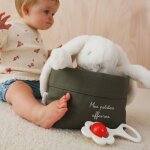 Petite pani�re de rangement vert olive (personnalisable)