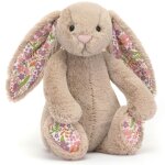 Peluche bashful lapin en fleurs beige (18 cm)