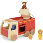 Camion de pompier en bois all animals - reconditionn�