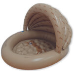 Piscine enfant avec auvent panth�re brun (100 cm)