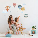 Planche easy stickers montgolfi�re aquarelle