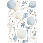Planche de stickers a3 cerfs - volants et ballons bleus Planche de stickers a3 cerfs - volants et ballons bleus
