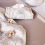 Pochette � lingettes rayures marron