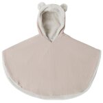 Poncho polaire teddy latte powder